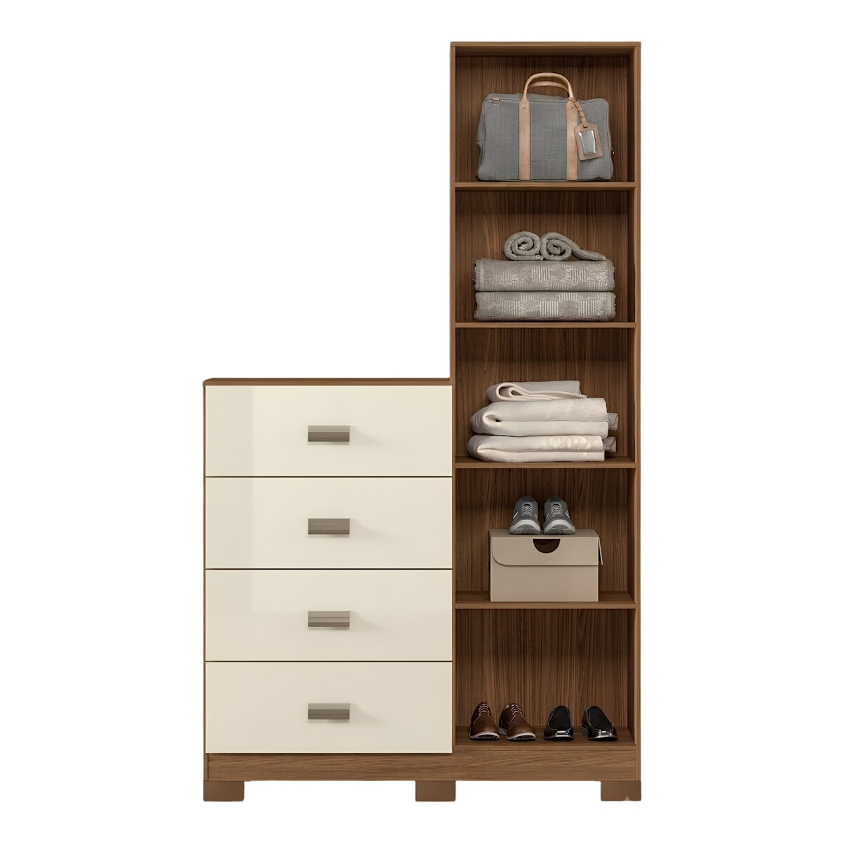 Cómoda Santos Andirá Estilo 1.4 4 Cajones Jatobá Areia-3