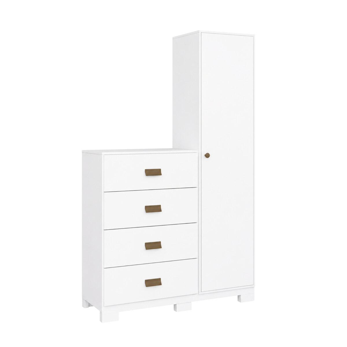 Cómoda Santos Andirá Estilo 1.4 Blanca 4 Cajones-2