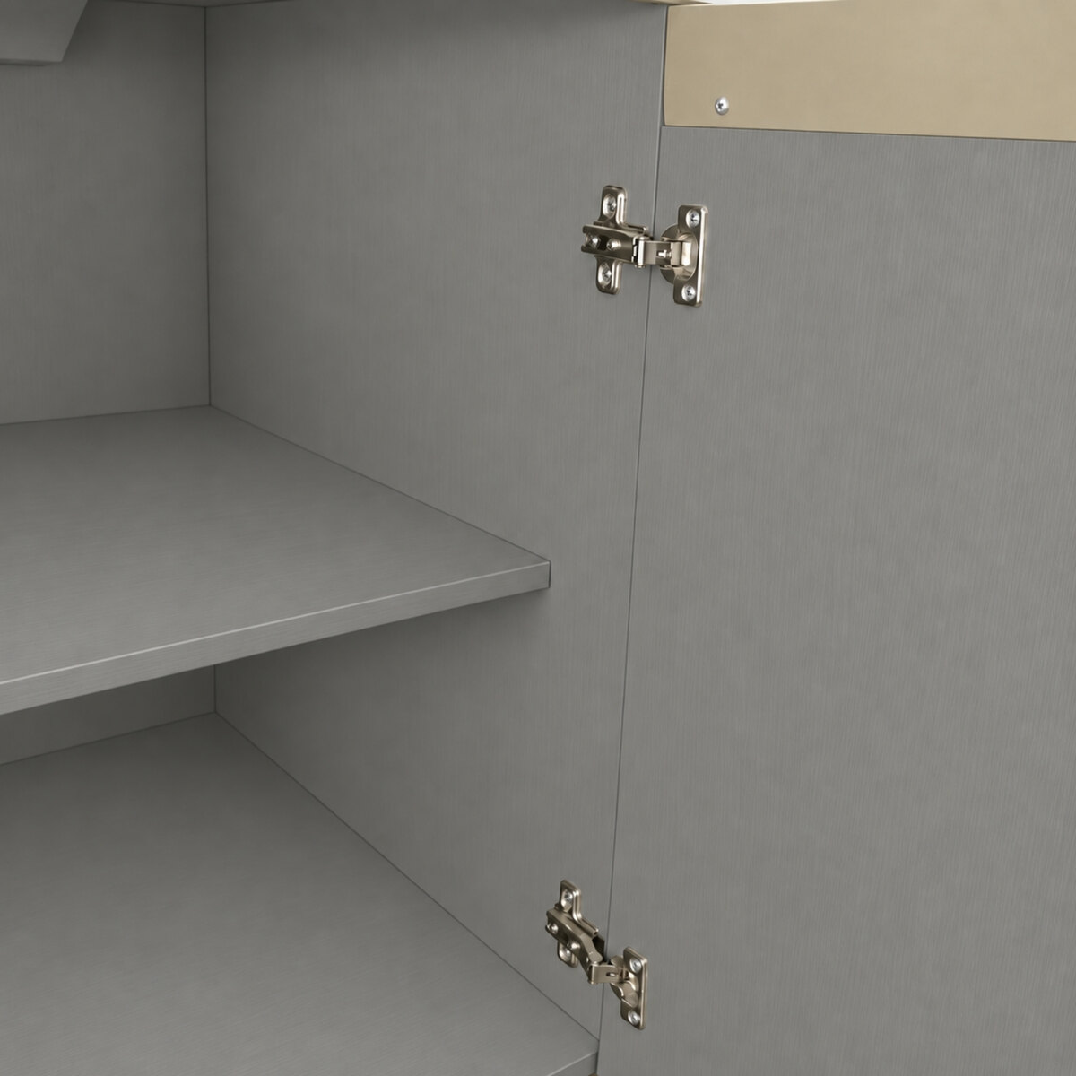 Bajo Mesada Cocina 3 Puertas + Cajón 120x85cm Gris- MDP-4