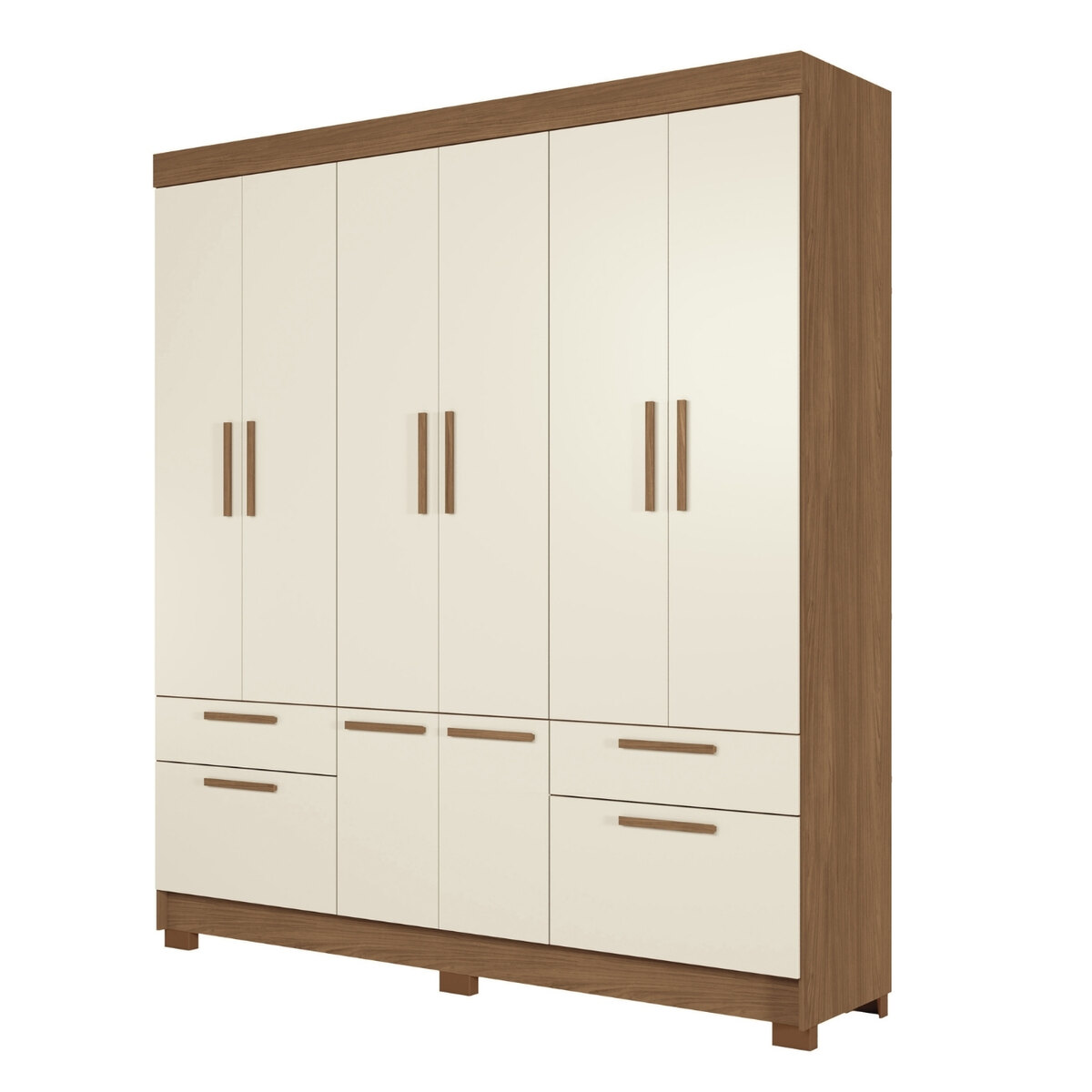 Placard Curitiba 8 Puertas 4 Cajones Jatoba Arena C/ Pies 8.4-1