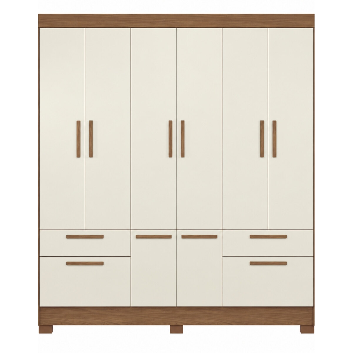 Placard Curitiba 8 Puertas 4 Cajones Jatoba Arena C/ Pies 8.4-2