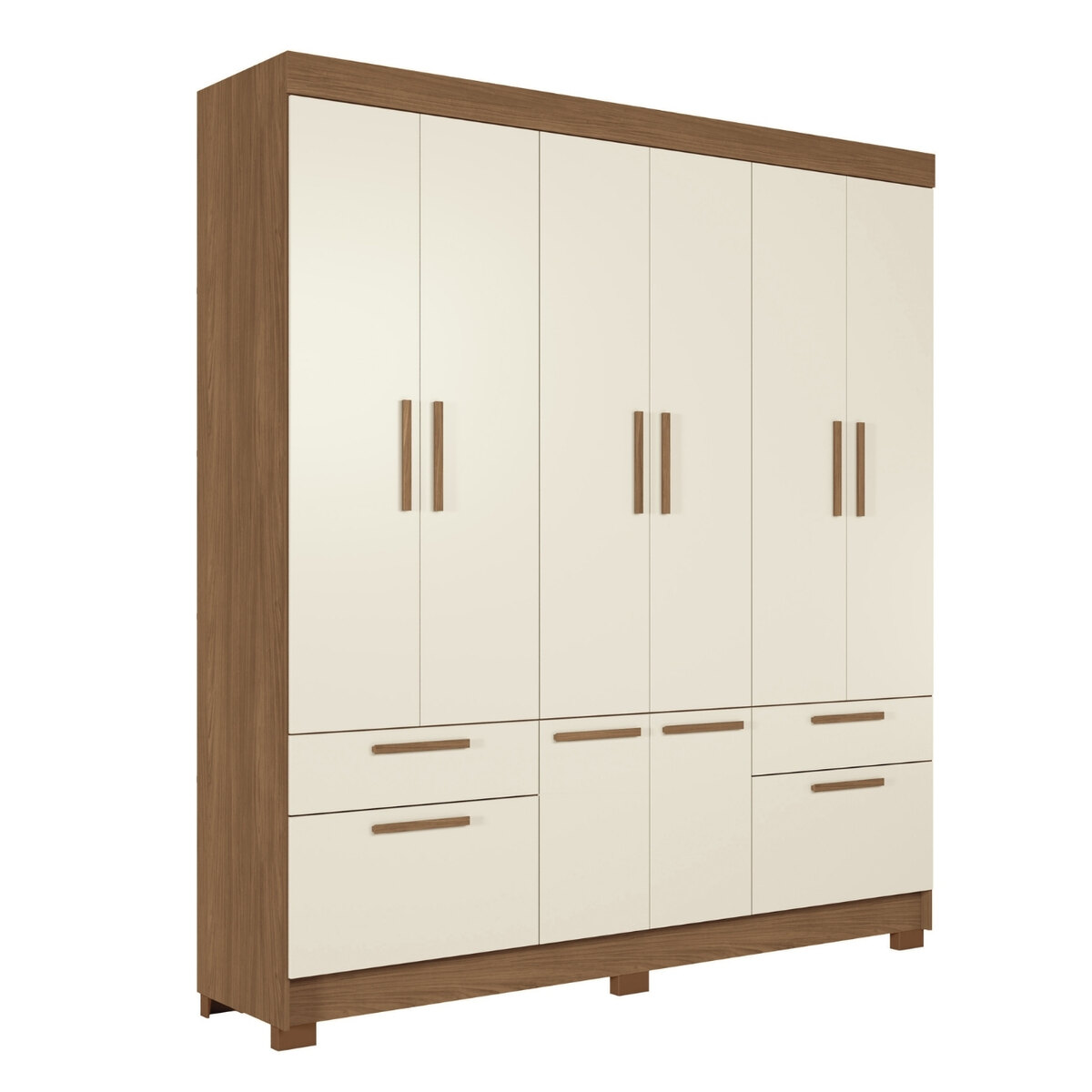 Placard Curitiba 8 Puertas 4 Cajones Jatoba Arena C/ Pies 8.4-3