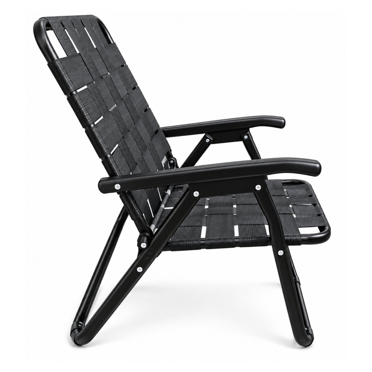 Sillón Plegable Descansar 80048 Black Aluminio 130 Kg-4