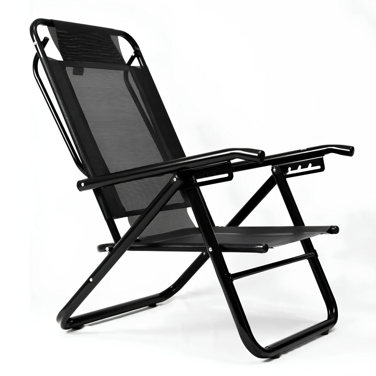 Reposera Descansar 80050 Black Aluminio Coversol 5 Pos-1