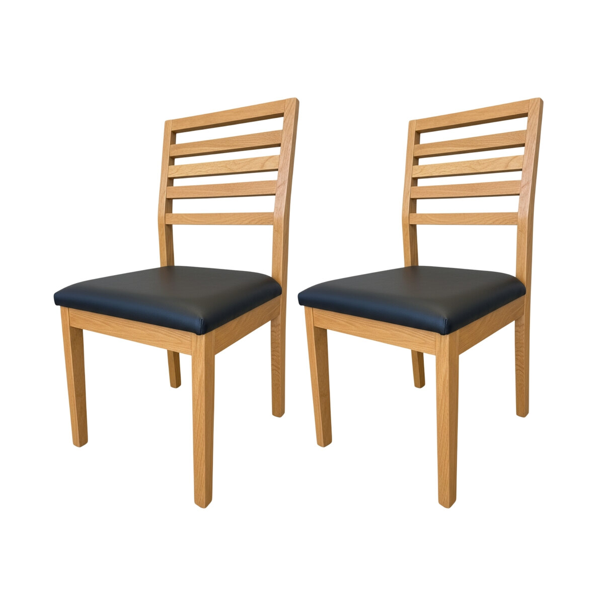 Sillas De Comedor Rogar Moderna Miel Negro Pack X2-1