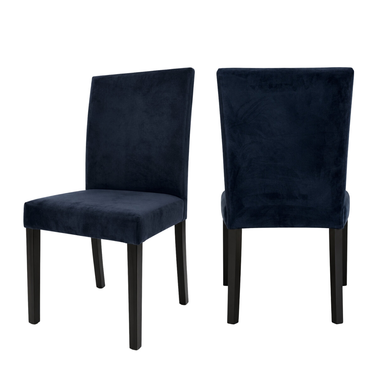 Sillas De Comedor Rogar Ámbar Negras Tapizadas X2-1