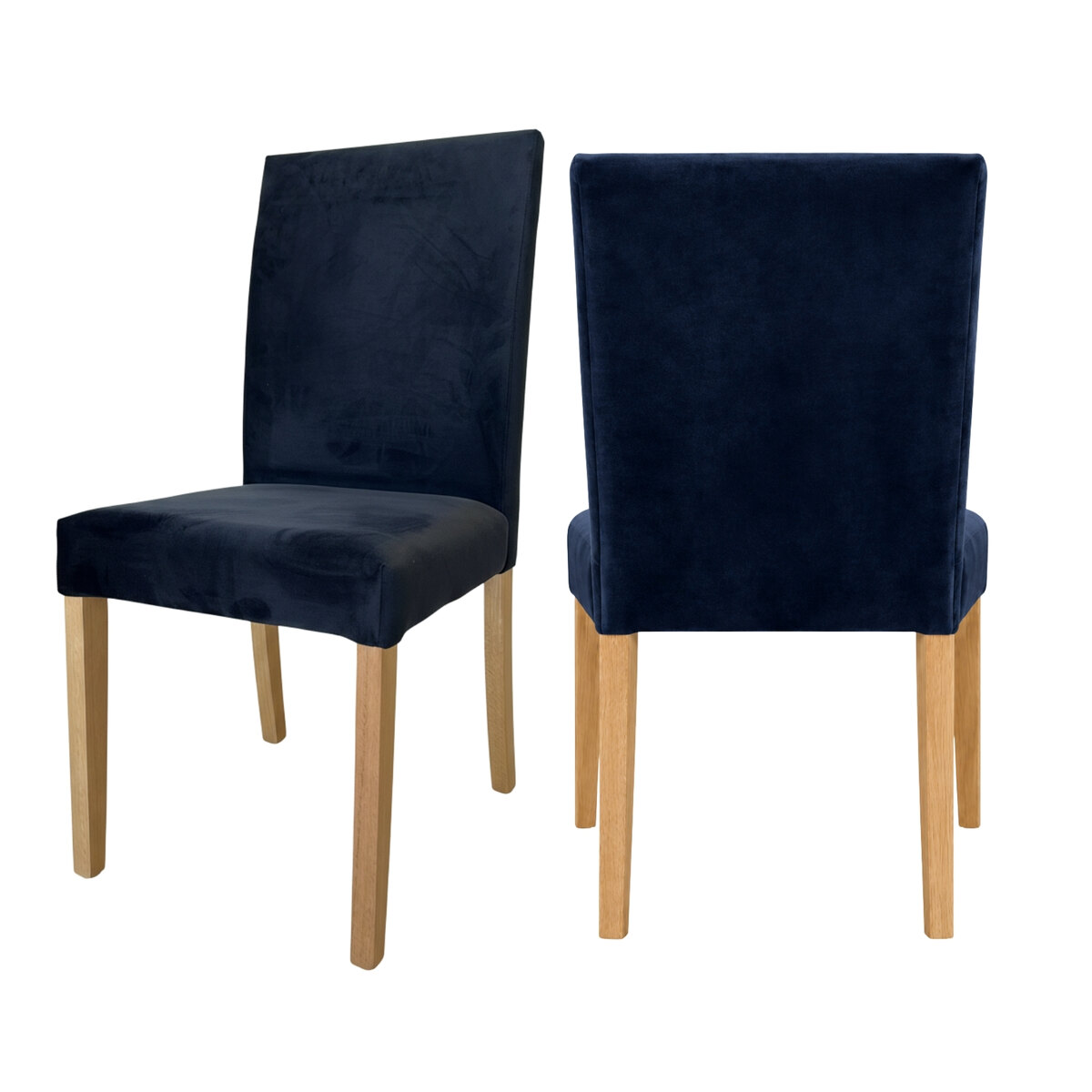 Sillas De Comedor Rogar Ambar Miel Pana Negra Pack X2-1