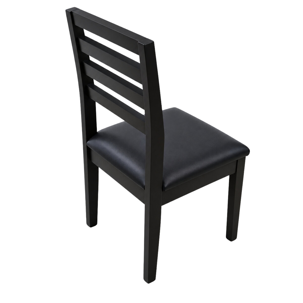 Sillas De Comedor Rogar Moderna Negras Tapizadas X2-4