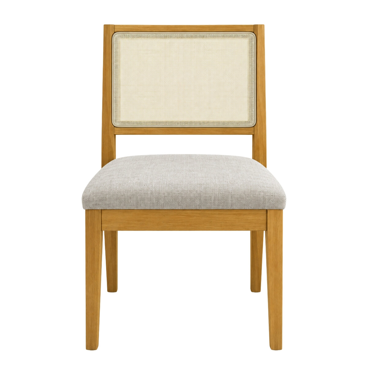 Sillas De Comedor Defrance Relax Madera Miel Beige X2-1